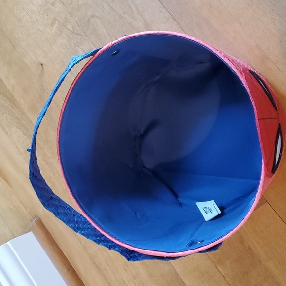 Boys Child SPIDER-MAN Woven Basket Bucket Halloween Candy Easter Swing Handle - Picture 4 of 4